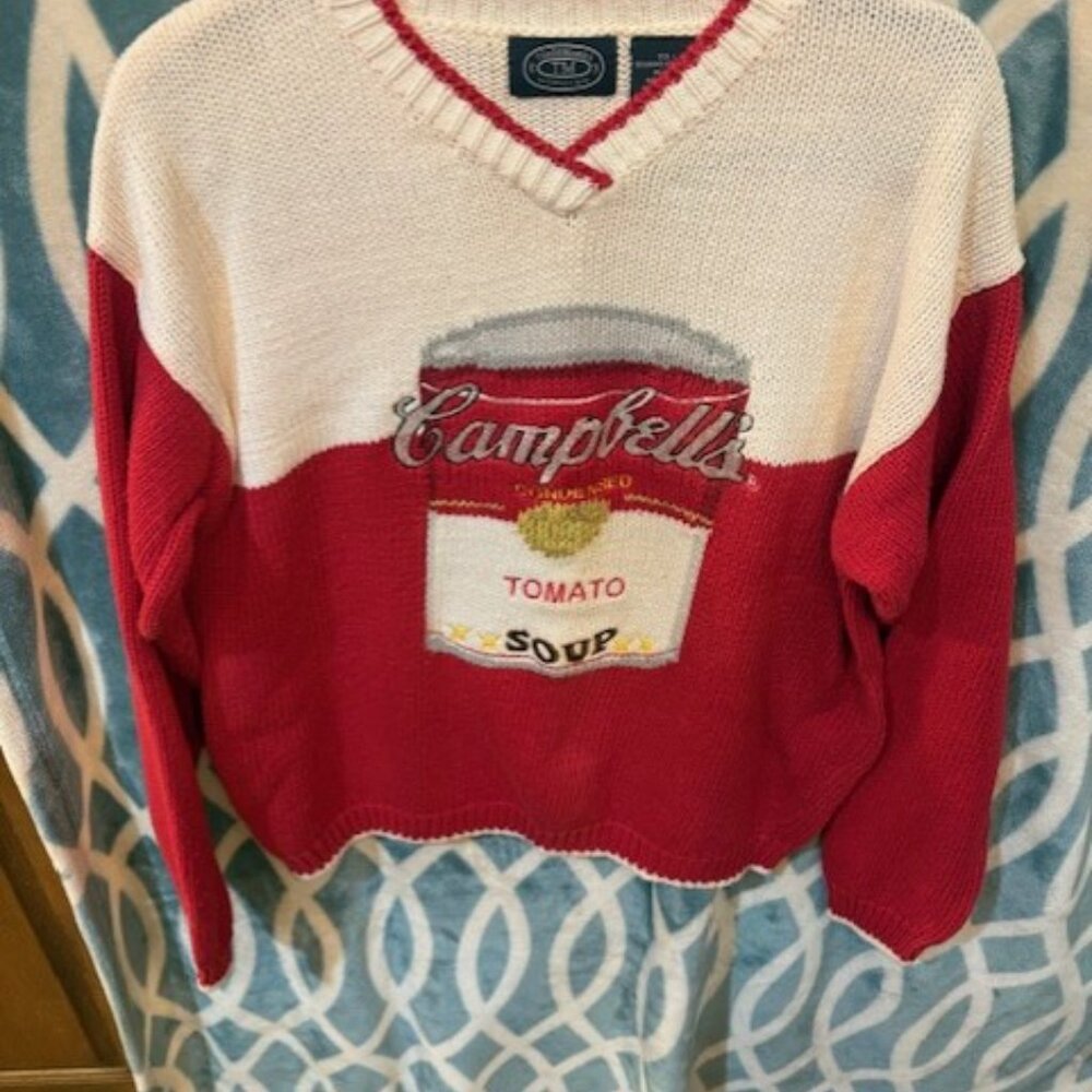 Total collectors piece! The classic Warhol Campbell's Tomato Soup Sweater - Picture 7 of 7